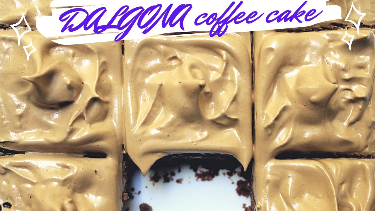 DALGONA coffee cake(NO EGGS/NO MILK/NO BUTTER) كيك قهوة الدالغونا بدون