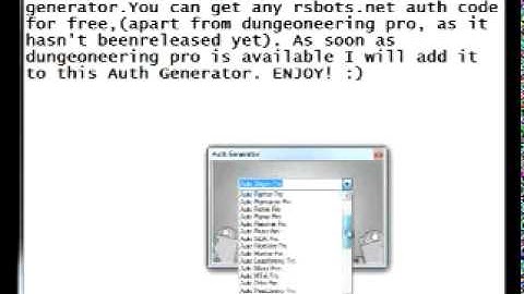 [FREE!] Rsbots.net Auth Code Generator [FREE!]