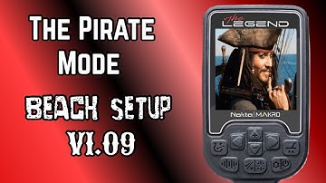 Nokta Makro Legend Beach settings - The Pirate Mode - Version 1.09 - Beach Treasure Hunting
