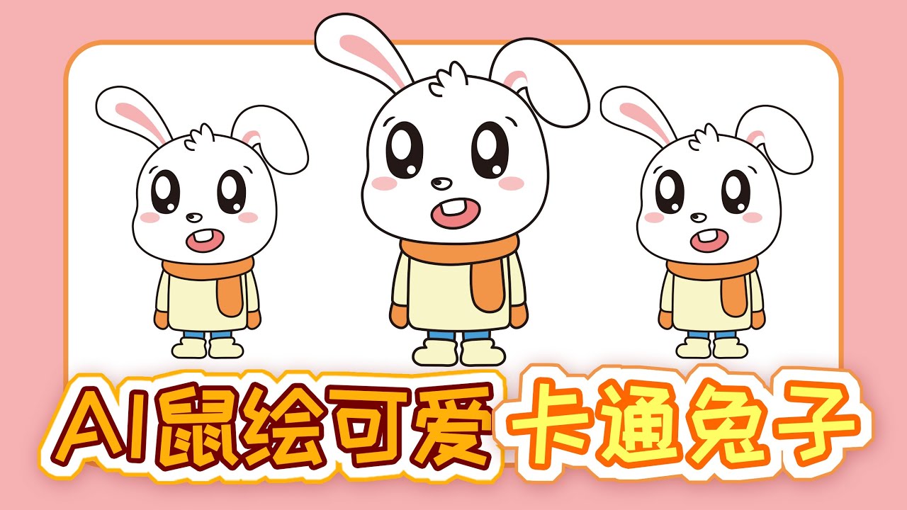 【Illustrator】AI鼠绘可爱卡通免子 Cartoon rabbit with mouse - YouTube