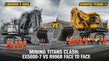 Mining Titans Clash: EX5600-7 vs R996B Face to Face!