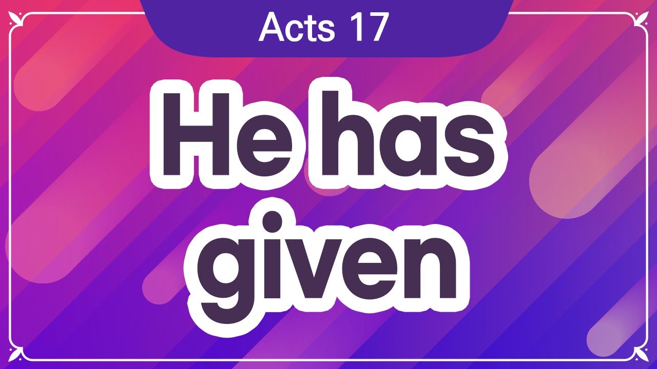 [ TODAY'S MANNA ] Acts 17 (HE HAS GIVEN ASSURANCE TO ALL BY RAISING HIM ...