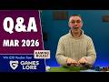 Monthly Live Q&amp;A - Ask Me Anything - March 2026