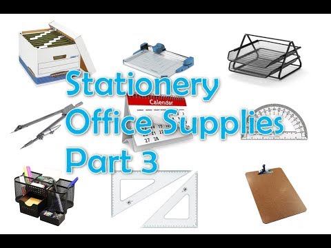 Learn English Vocabulary #33, Stationery and Office Supplies