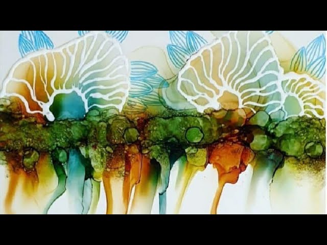 Set Inchiostri Alcolici Octopus Fluids 5x30ml | Con Blending Solution, Carta E Accessori | Per Fluid Art E Pittura