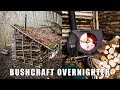 Winter Bushcraft Overnighter - Flint & Steel, Spit Roast, Saw Horse