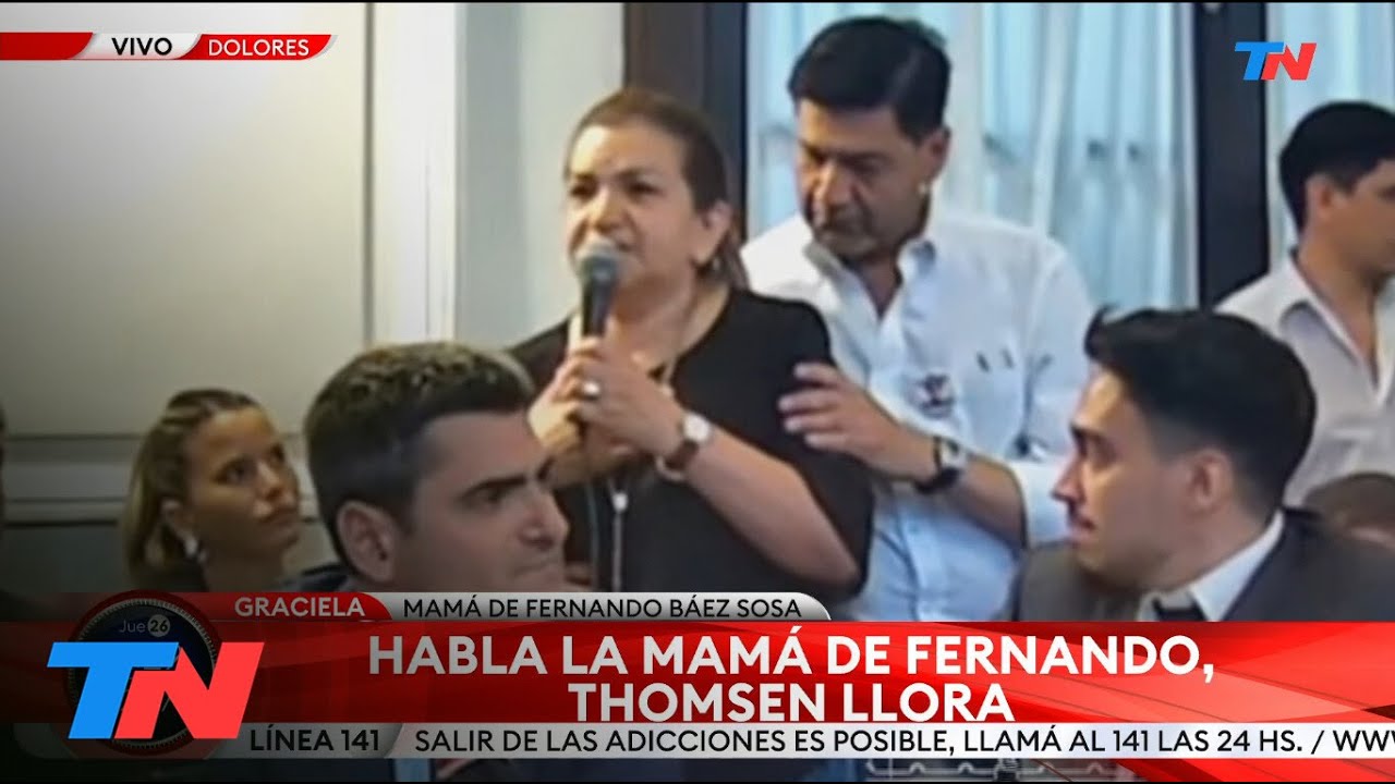 JUICIO POR FERNANDO BÁEZ SOSA I Máximo Thomsen lloró mientras Graciela Sosa dio sus últimas palabras