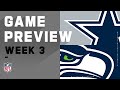 Dallas Cowboys vs. Seattle Seahawks | Week 3 NFL Game Preview