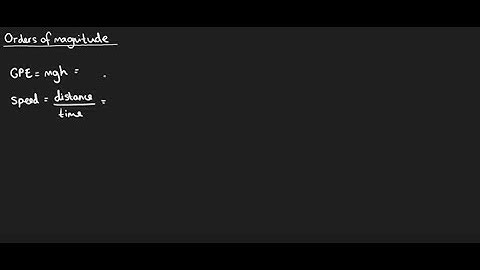 AQA A Level Physics 3.1.3 Estimation of physical quantities