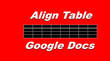 How to Center Table in Google Docs - Easy Method !