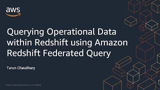 Amazon Redshift Federated Query