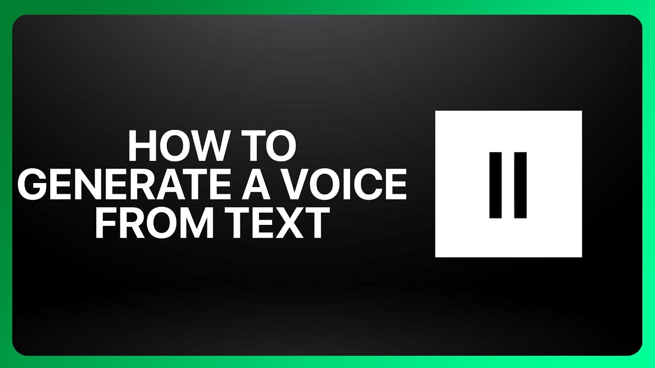 How To Generate A Voice From Text In ElevenLabs ! Tutorial - YouTube