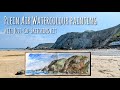 Plein Air Watercolour Painting with JustGoSketching Travel Art Kit &amp; Caran D'Ache Neocolor II's