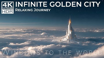 Futuristic Ambient — Infinite Golden City | 4K Ultra Cinematic Relax