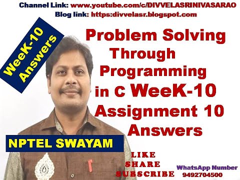 NPTEL Problem Solving Through Programming In C Week 10 Assignment 10 Answers 2022 || NPTEL Swayam
