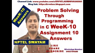 NPTEL Problem Solving Through Programming In C Week 10 Assignment 10 Answers 2022 || NPTEL Swayam