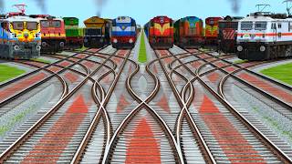 🔀All Trains Gameplay On Indian Railways Tracks | indian railways | track designs by Trains Crossing screenshot 1