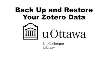 Back up your Zotero data
