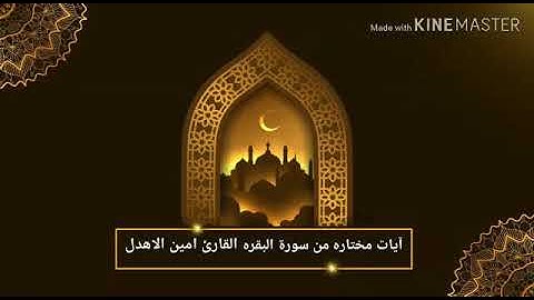 آيات مختاره من سورة البقره بصوت / أمين الأهدل