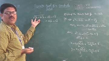 NARAYANA SCHOOLS OLYMPIAD VII MATHS SQUARE ROOT OF A QUADRATIC SURD-1