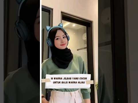 11 Warna Jilbab yang Cocok untuk Baju Warna Hijau #hijabfashion #shortshijab
