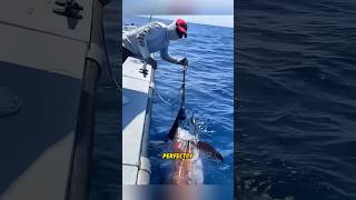 The man caught a huge tuna with squid🦑#fishing #fish #squid #tuna