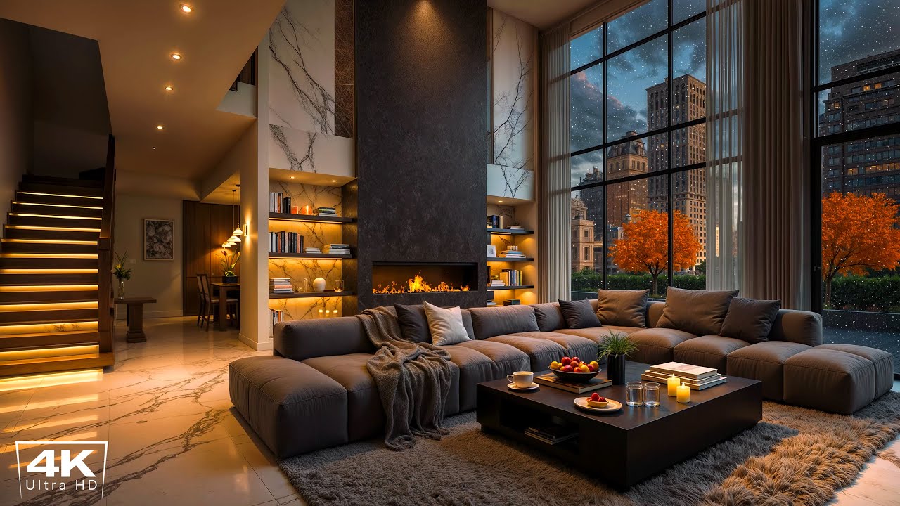 A Peaceful Rainy Day in Cozy Luxury Apartment 🌧️ Relaxing Piano Jazz & Rain Sounds for Study, Work A Peaceful Rainy Day in Cozy Luxury Apartment 🌧️ Relaxing Piano Jazz & Rain Sounds for Study, Work