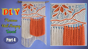 Summer Flower - 2 Colors Macrame Wall Hanging | DIY Macrame Design & Tutorial by LIT decor (Part 4)