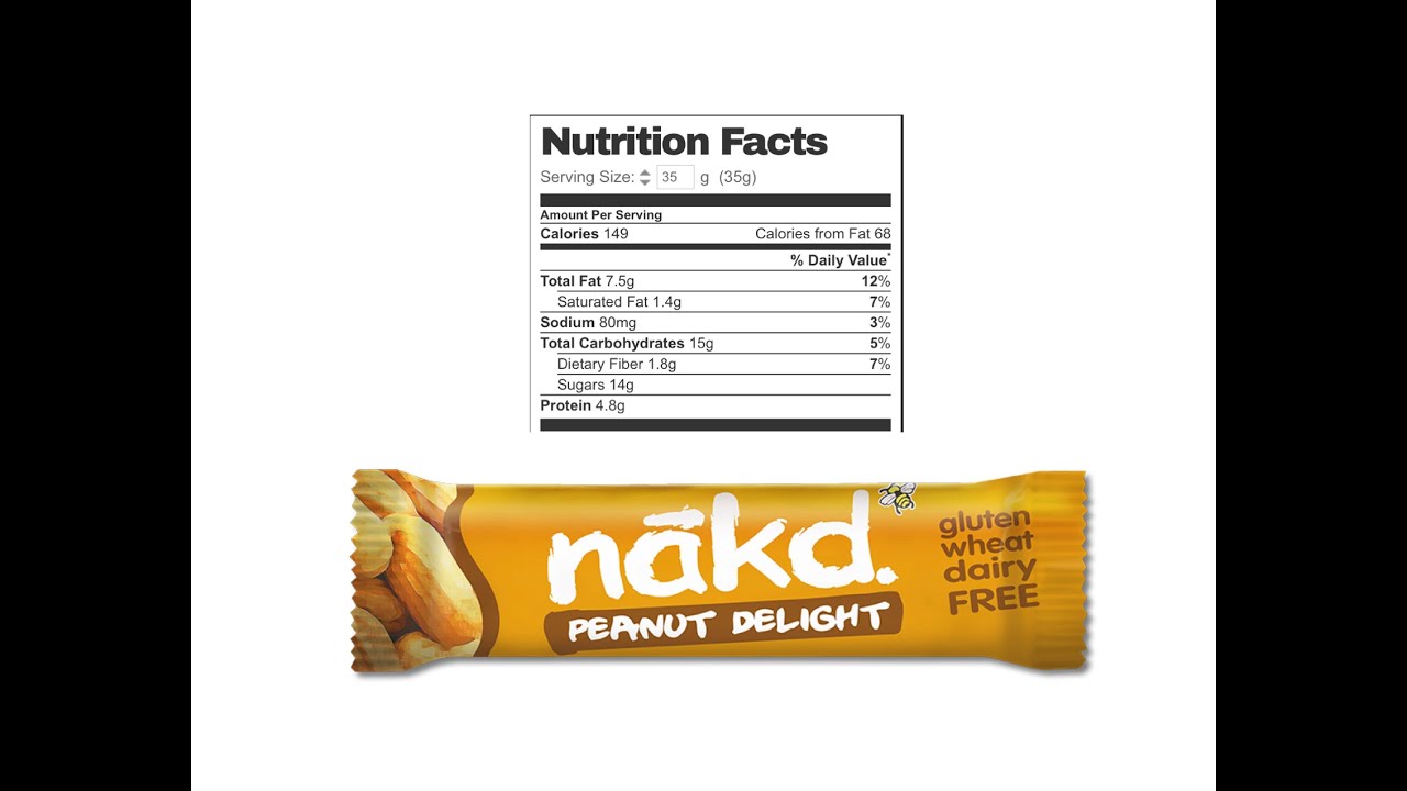 Diet info for Nakd Peanut Delight Fruit & Nut Bars - Spoonful