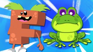F for FROG | ABC Monsters : Alphabet Learning Series | Learning Videos for Kids