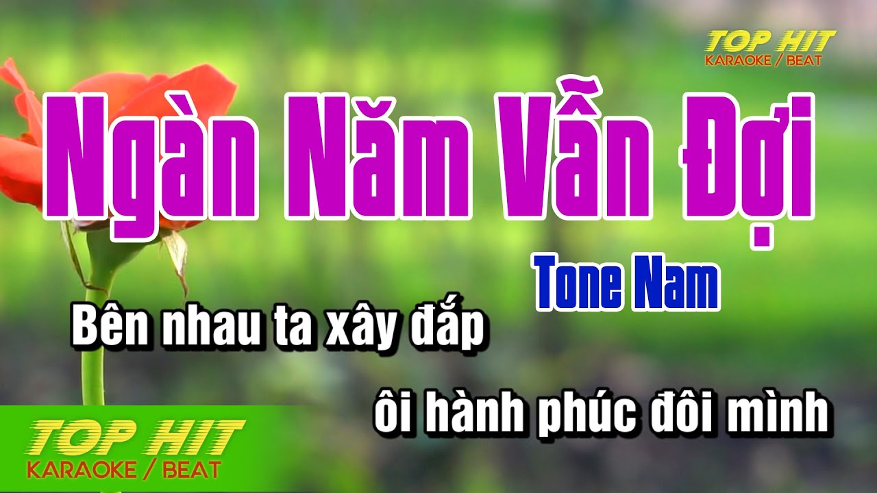 Ngàn Năm Vẫn Đợi Karaoke Tone Nam Nhạc Sống | TOP HIT KARAOKE