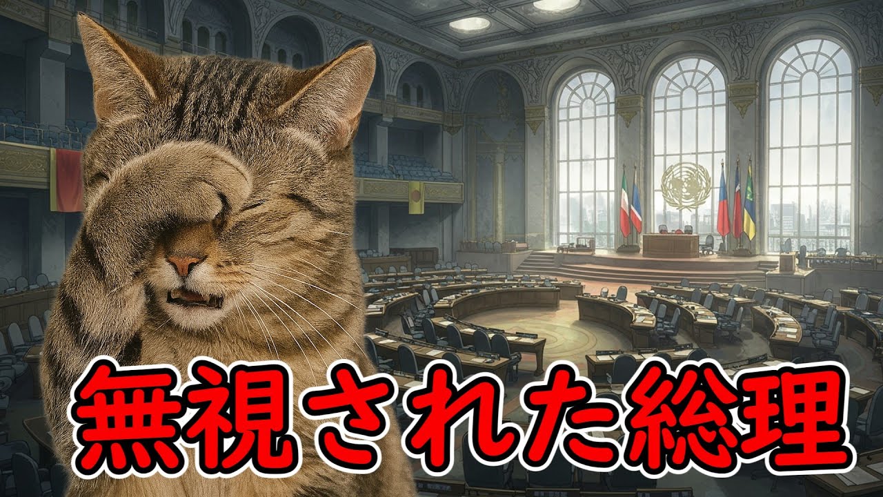 【猫ミーム】石破総理の国連演説、誰も聞いてない情けない現実を解説