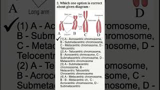 Chromosome diagram NEET MCQ PRACTICE daily #neet #neetaspirents