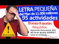 🧾💸🤬LETRA PEQUEÑA Plan de ayudas PYMES y AUTÓNOMOS DE 11.000 MILLONES. Condiciones, reparto, sectores