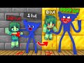 Monster School : CROOK Baby Huggy Wuggy 1 LVL and BOSS Huggy Wuggy 9999 LVL - Minecraft Animation