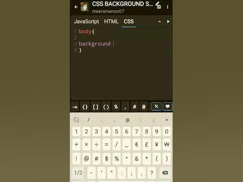 CSS BACKGROUND IN LESS THAN A MINUTE #Shorts - YouTube