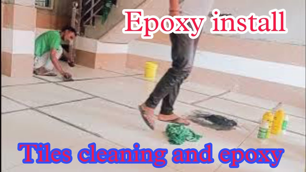 How to Clean Floor Tiles with Epoxy // How to install Epoxy in the