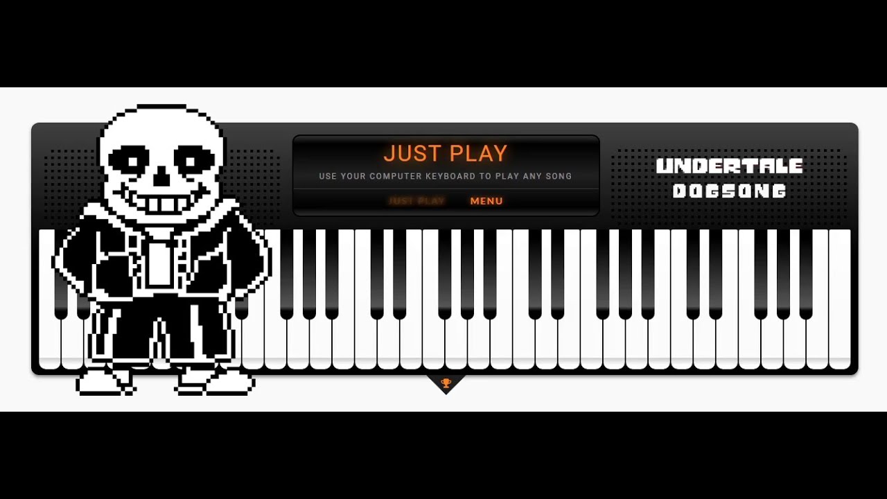 Undetale OST 021 - Dogsong Virtual Piano Sheets - YouTube