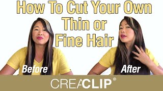 How To Cut Your Own Thin or Fine Hair with the CreaClip Home Hair Cutting Tool