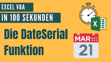 Datum aus Jahr, Monat und Tag erstellen mit der DateSerial Funktion [Alle Excel VBA Befehle]