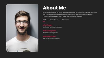 About Page / Section For Portfolio Website Using HTML CSS And JavaScript
