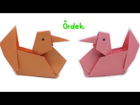 KAĞITTAN ÖRDEK YAPIMI / Origami Ördek Yapılışı