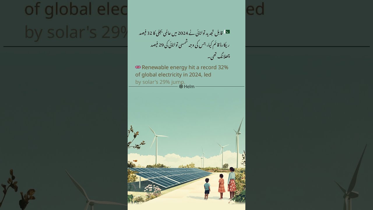  Renewable Energy Hit A Record 32 Of Global Electricity In 2024 Led By Solar S 29 Jump