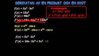 Ma4 Derivatan av en produkt och en kvot