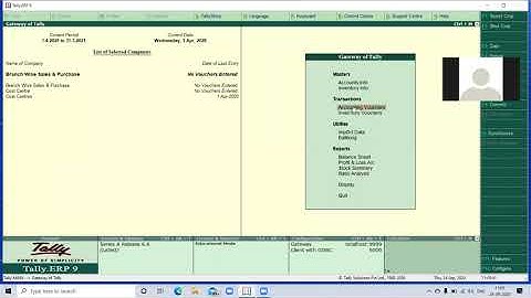 Branch wise Sales & Purchase In Tally