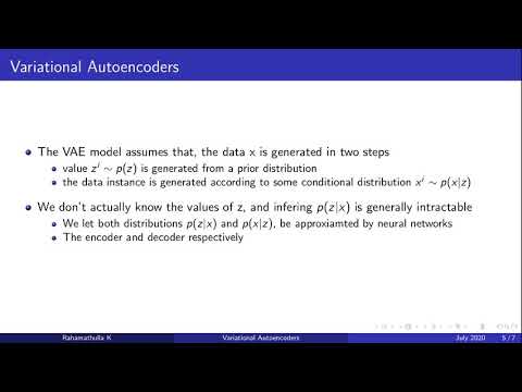 Variational Autoencoders - YouTube