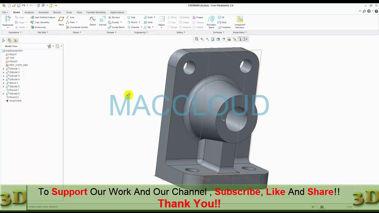 3D CAD Tutorial | Exercise 9 - YouTube