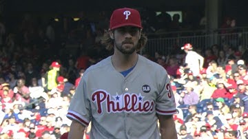 PHI@WSH: Hamels allows one run over eight innings