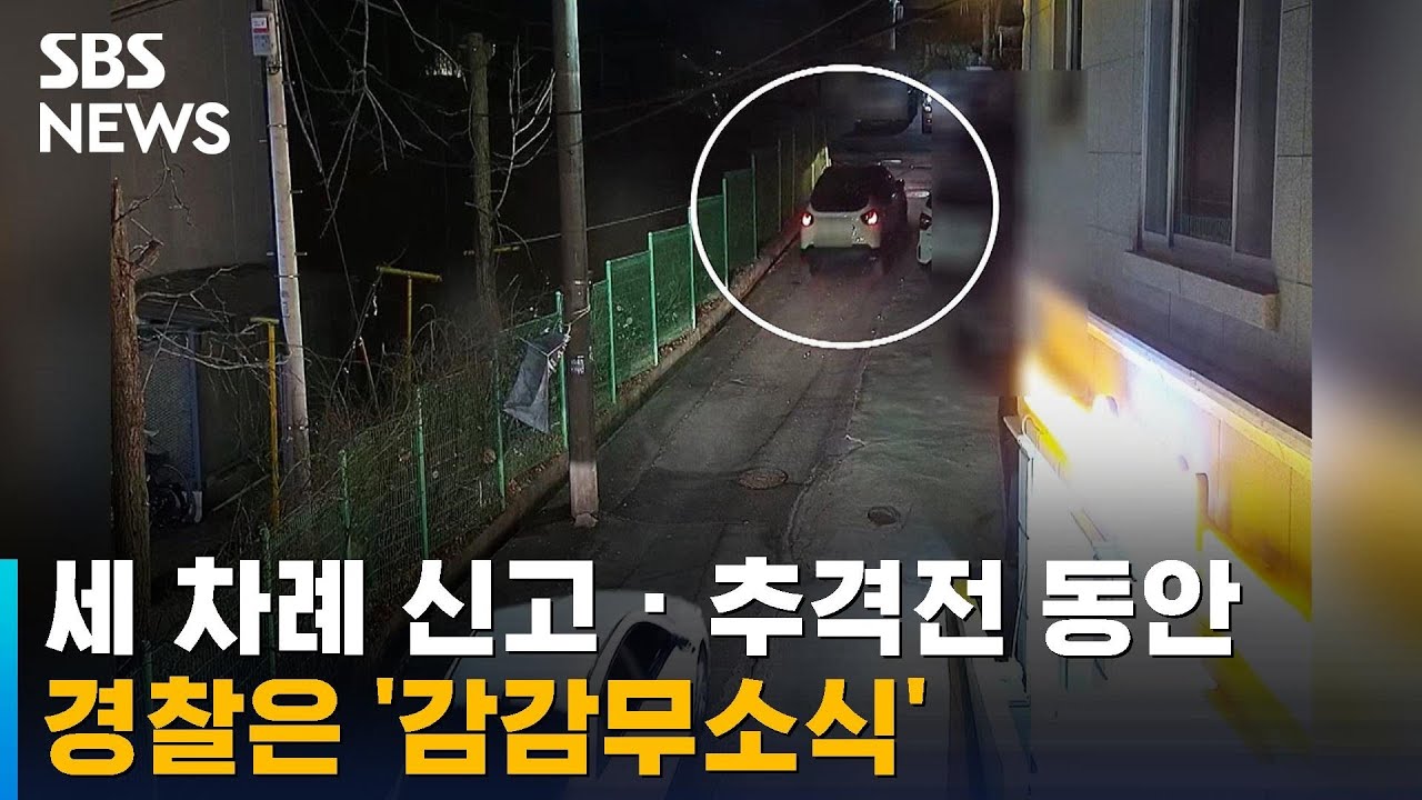 세 차례 신고 · 추격전 벌이는 동안…경찰은 '감감무소식' / SBS