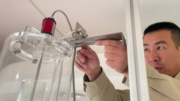 Installation of experimental flotation column--Install the upper part(foam groove)